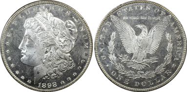 1898 $1 MS63DMPL