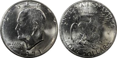 1971-D $1 "Friendly Eagle" FS-901 Type 1 Reverse MS65