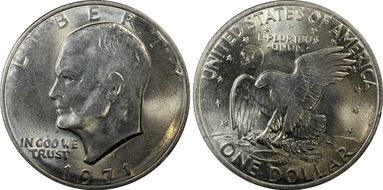 1971-D $1 "Friendly Eagle" FS-901 Type 1 Reverse MS64