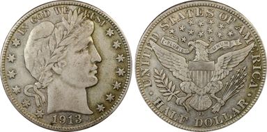 1913-D 50C XF40