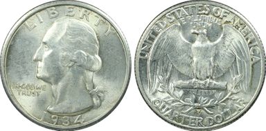 1934-D 25C MS64