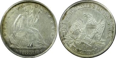 1859-O 50C AU53