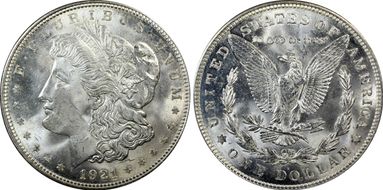 1921-D $1 MS65