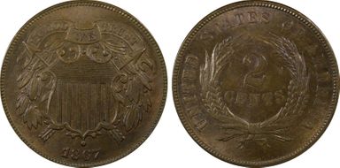 1867 2C MS64BN
