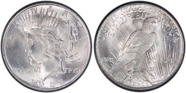 1923 $1 VAM 1V, Extra Hair MS66