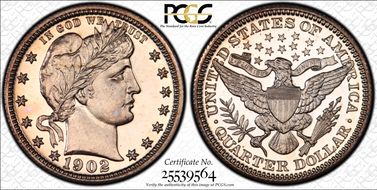 1902 25C PR66+