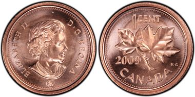 2009 1C Copper Plated Steel MS66RD