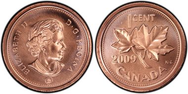 2009 1C Copper Plated Steel MS65RD