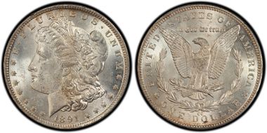 1891-CC $1 VAM 3, Spitting Eagle MS62