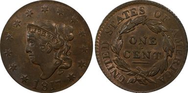 1817 1C 13 Stars MS63RB