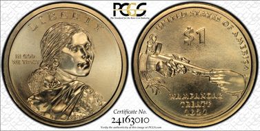 2011-P $1 Native American - Position A MS68