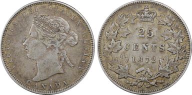 1872-H 25C Small 2 VF35