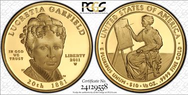 2011-W $10 Lucretia Garfield First Strike PR69DCAM