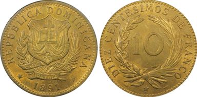 1891-A 10C KM-9 MS64RB