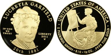 2011-W $10 Lucretia Garfield First Strike PR70DCAM