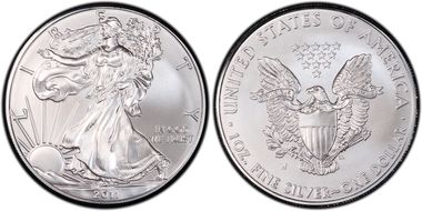 2011-W $1 Burnished Silver Eagle 25th Anniversary Set SP70