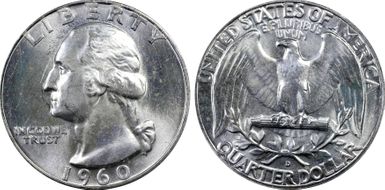 1960-D 25C MS64