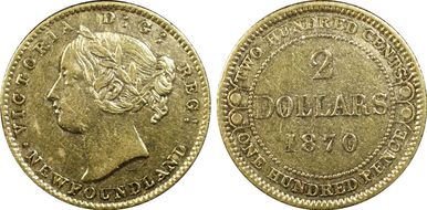 1870 $2 D-2 No Dot After NFLD AU50