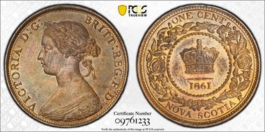 1861 1C Large Bud MS64RB