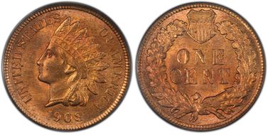 1908 1C MS65RD