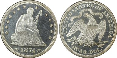 1874 25C Arrows PR64CAM