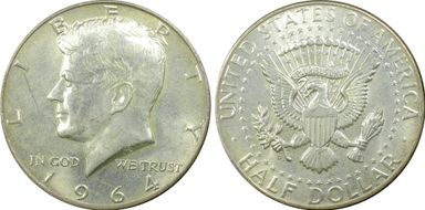 1964-D 50C AU58