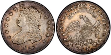 1828 25C Browning 1 AU53