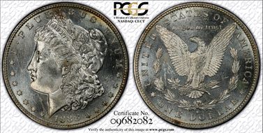 1888-S $1 VAM 13 Gouged Eagle MS63PL