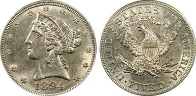 1894 $5 N1