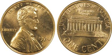 1974-S 1C MS66RD