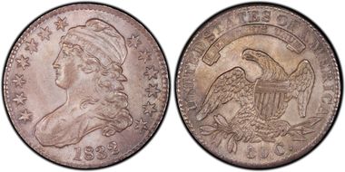 1832 50C Small Letters MS64+