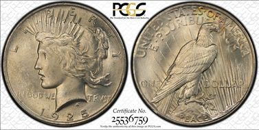 1925 $1 MS66