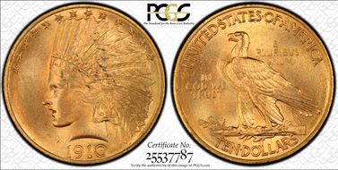 1910 $10 MS65