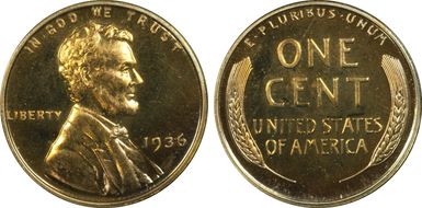 1936 1C Brilliant PR66RD