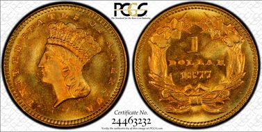 1877 G$1 MS67+