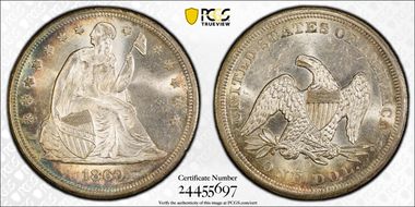 1860-O $1 MS63+
