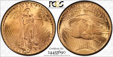 1925 $20 MS66+