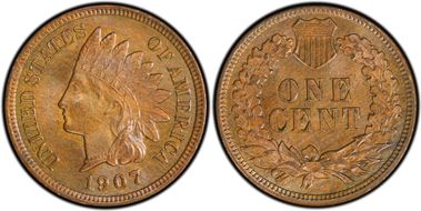 1907 1C MS65BN