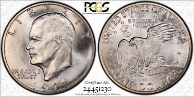 1971-S $1 Silver MS67