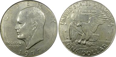 1977-D $1 AU58