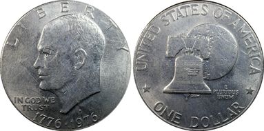 1976-D $1 Type 2 AU55