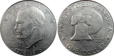 1976-D $1 Type 2 AU53