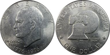1976 $1 Type 2 AU58