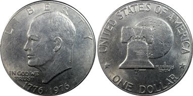 1976 $1 Type 2 AU58