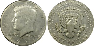 1971-D 50C AU55