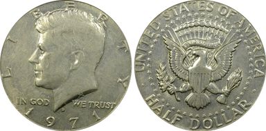 1971-D 50C AU53