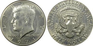 1971-D 50C AU58