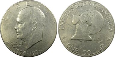 1976 $1 Type 2 AU58