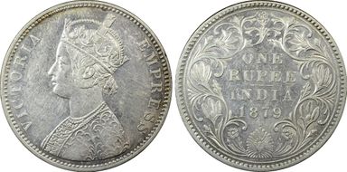 1879(B) Rupee SW-6.49 Bead AU55