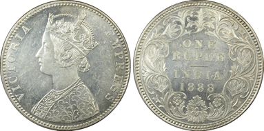 1888-B Rupee SW-6.107 Raised MS61